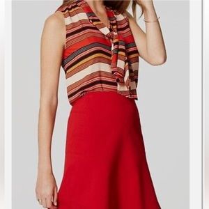 LOFT sleeveless striped blouse